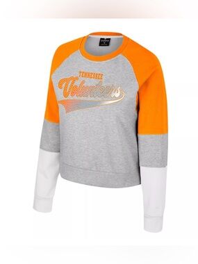 Women's Colosseum Heather Gray Tennessee Volunteers Katinka Rhinestone Medium